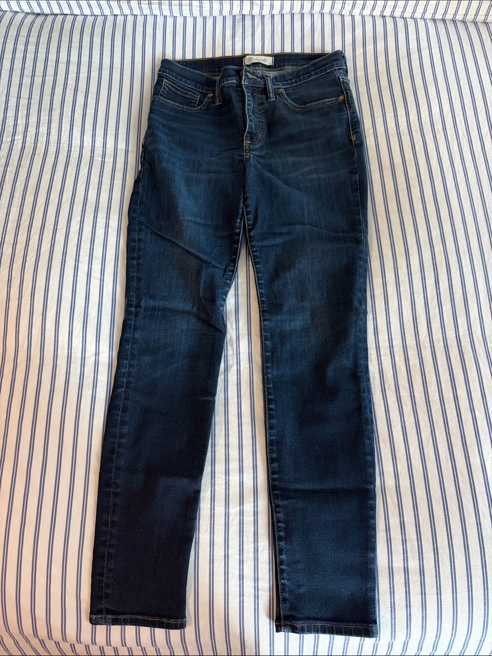 Madewell Dark Indigo 9” Midrise Skinny Jeans